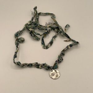 NWT American Eagle Outfitters Fabric Necklace with Charms